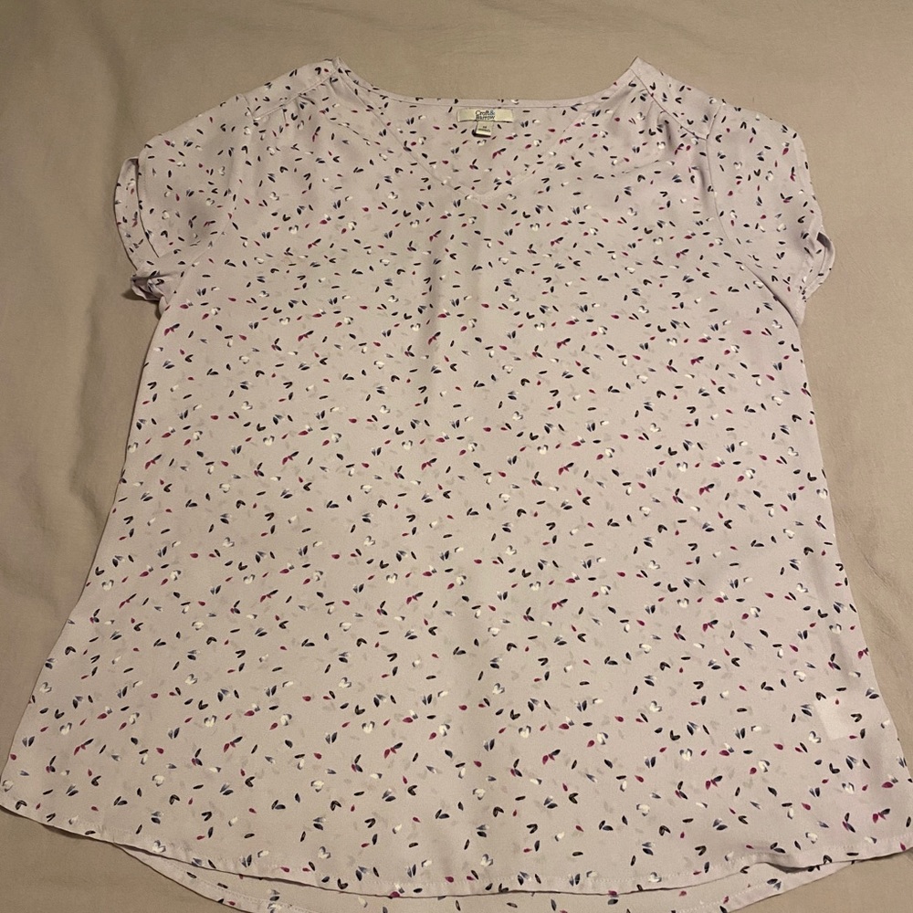 Croft & Borrow lilac, flower blouse Medium